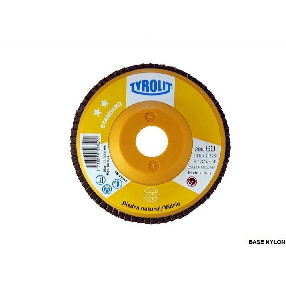 Disco Flap Plano Nylon Tyrolit Ca.silicio Xt 115 Gr.400 X 10