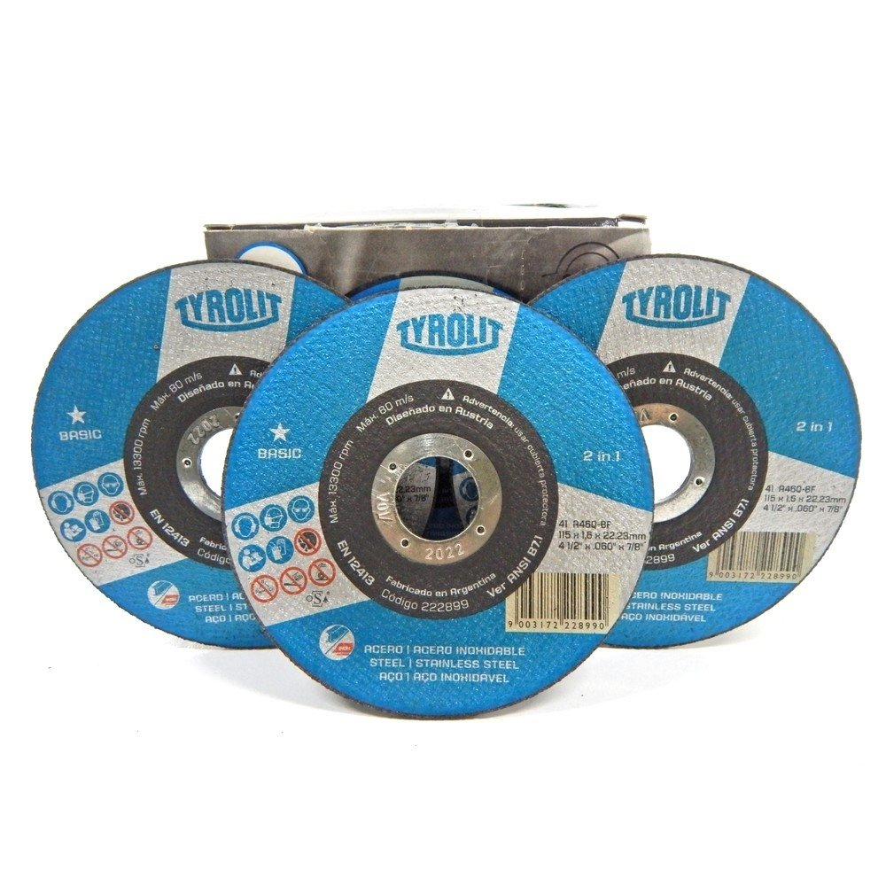 Disco Tyrolit Basic Oxido Aluminio Plano 114 X 1.6 X 22.2 Mm