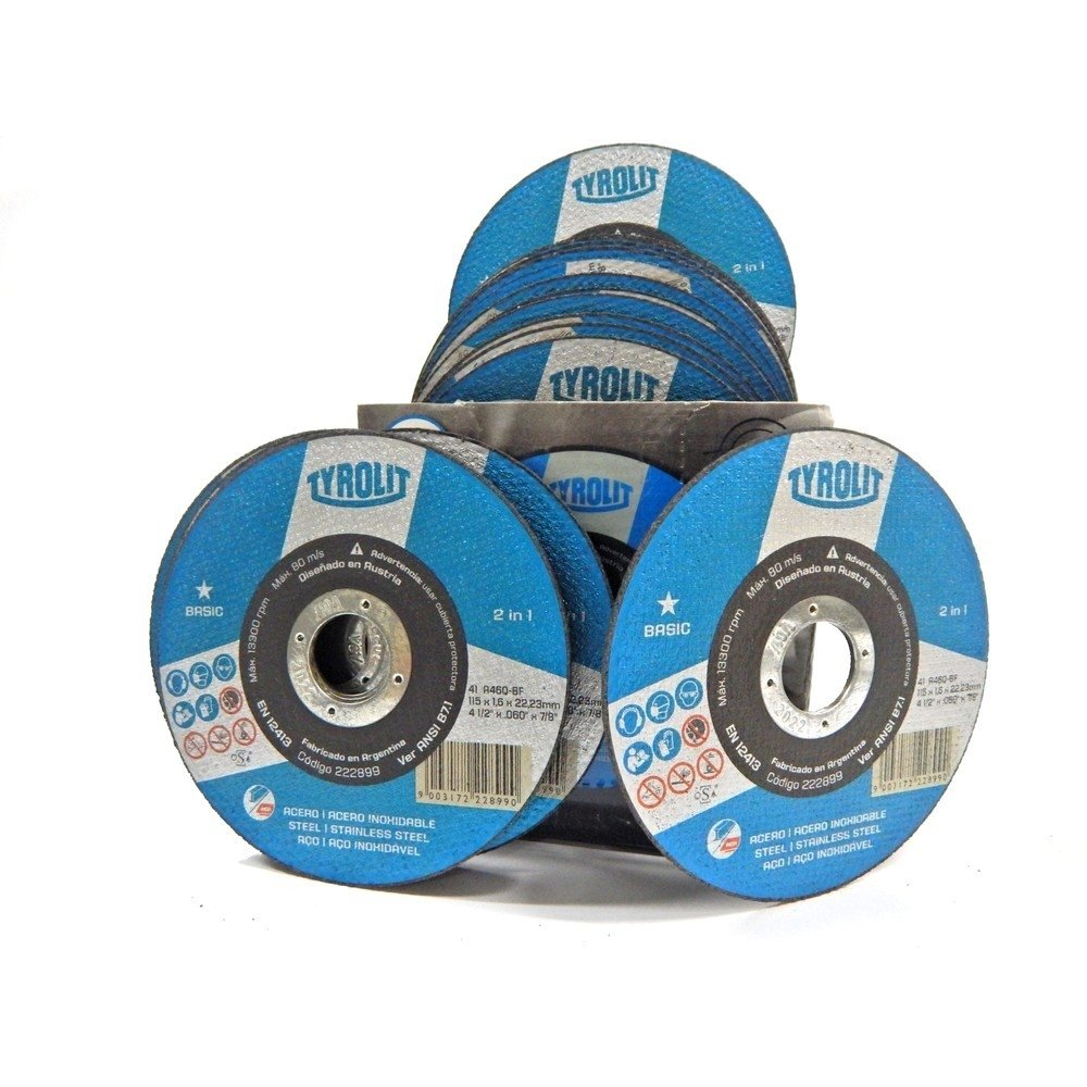 Disco Tyrolit Basic Oxido Aluminio Plano 114 X 1.6 X 22.2 Mm