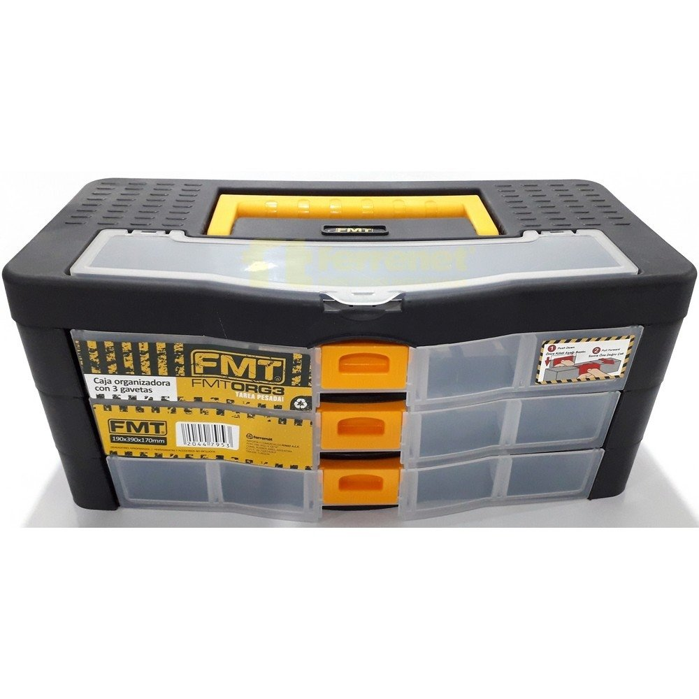 Caja Herramientas Organizador Plastico Fmt Modular 3 Cajones