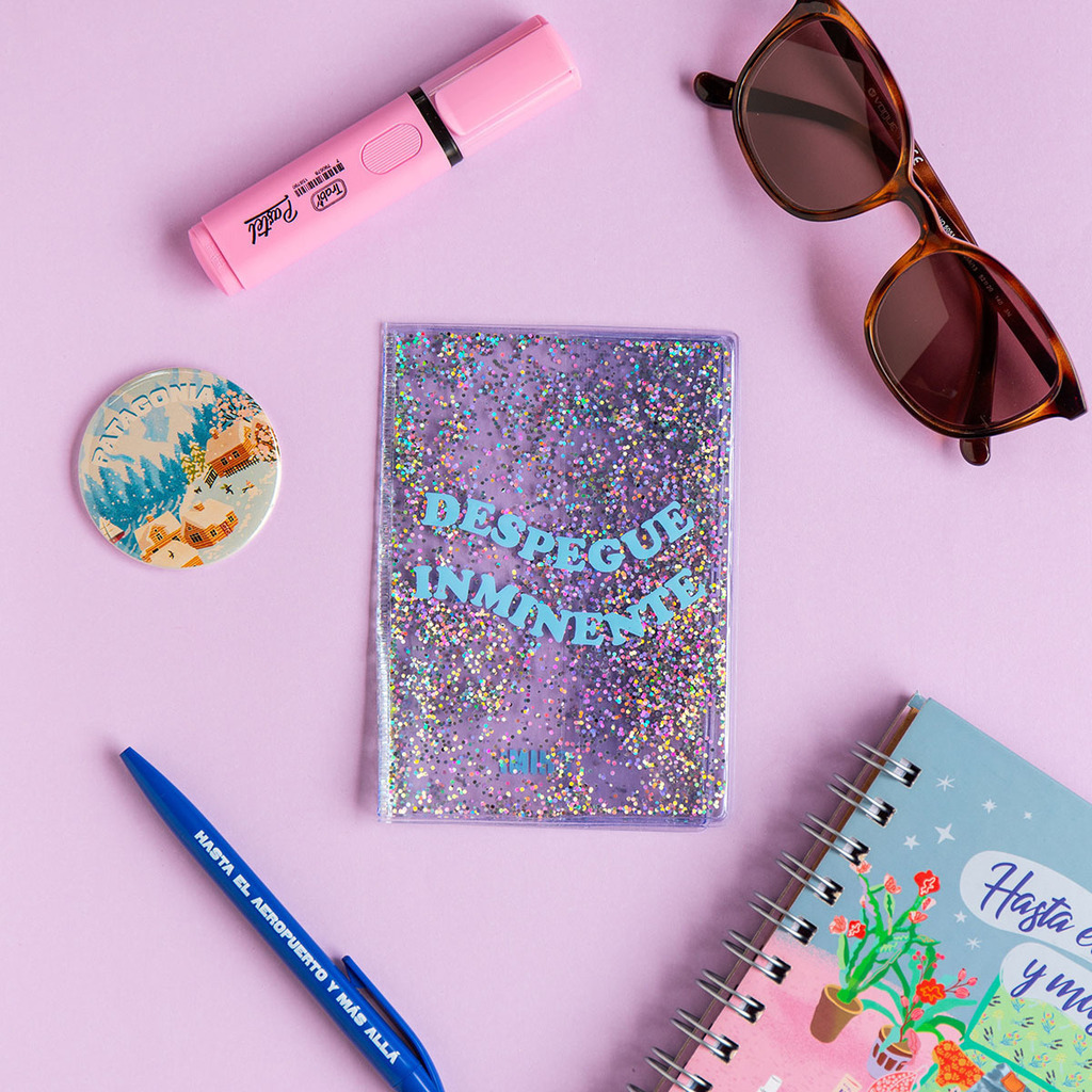 Portapasaporte Glitter