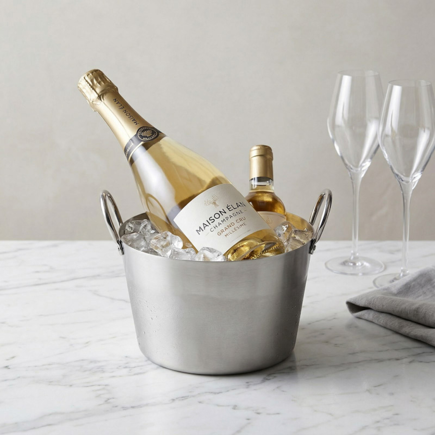Balde de Vino Champagne Volf con Asas - Acero Inoxidable 18/10