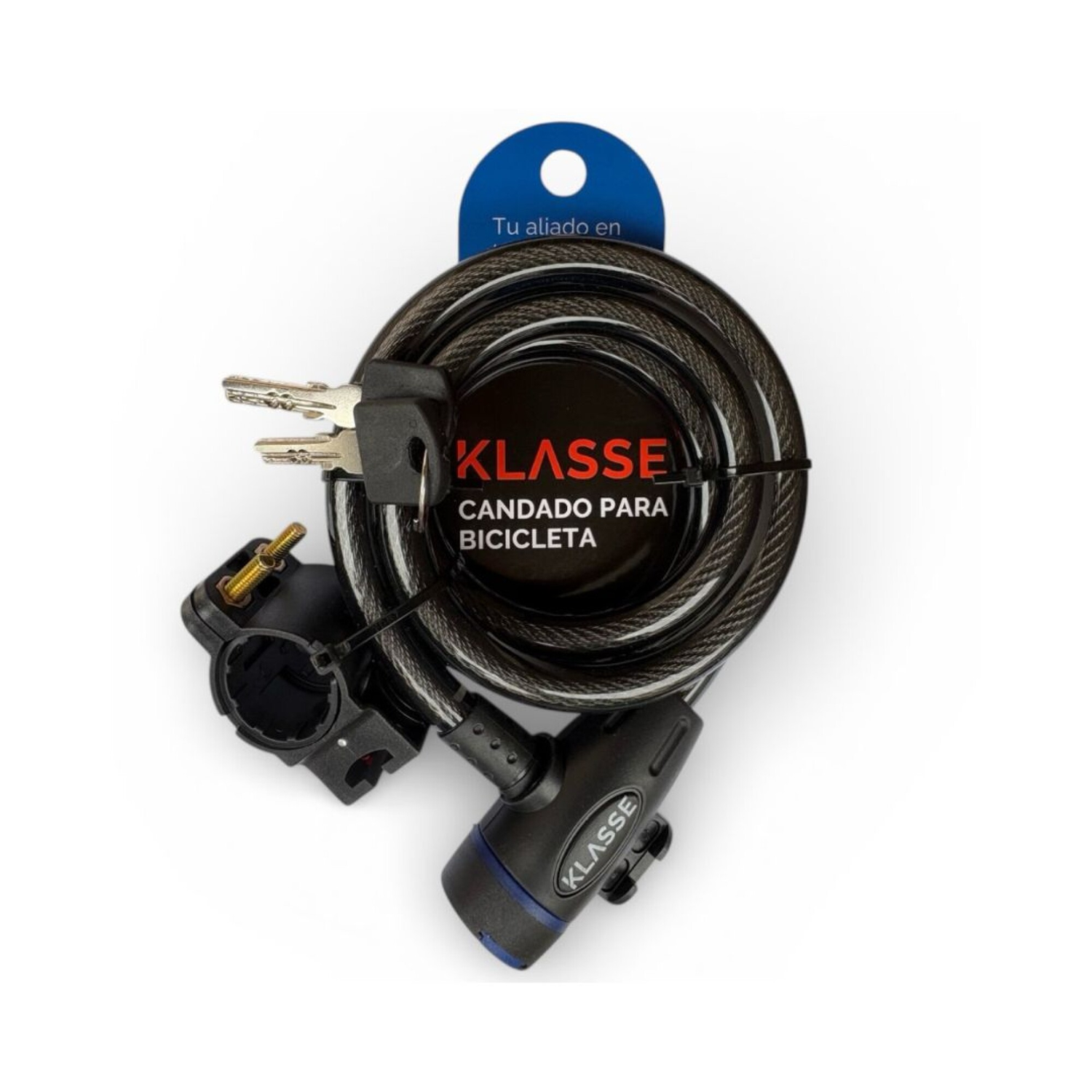 Candado para bicicleta Klasse | Apertura con llave y funda de PVC