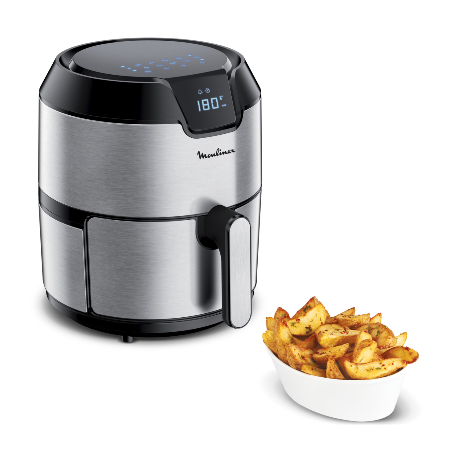 Freidora De Aire Digital INOX XL Moulinex - Easy Fry Deluxe 4,2lts.