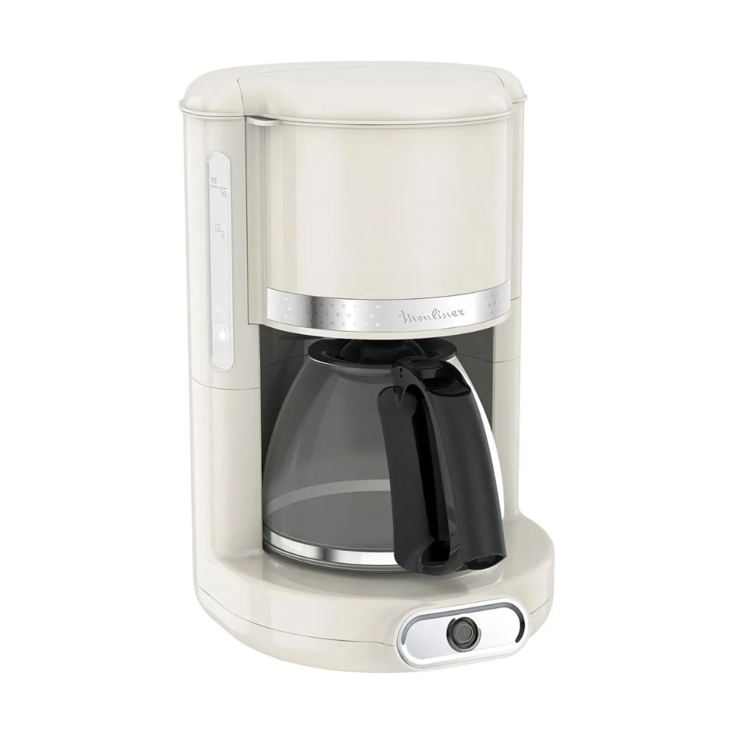 Moulinex Cafetera filtro Soleil Vintage | 1,25 Lts. | Jarra De Cristal | Sistema Antigoteo | Color Marfil.