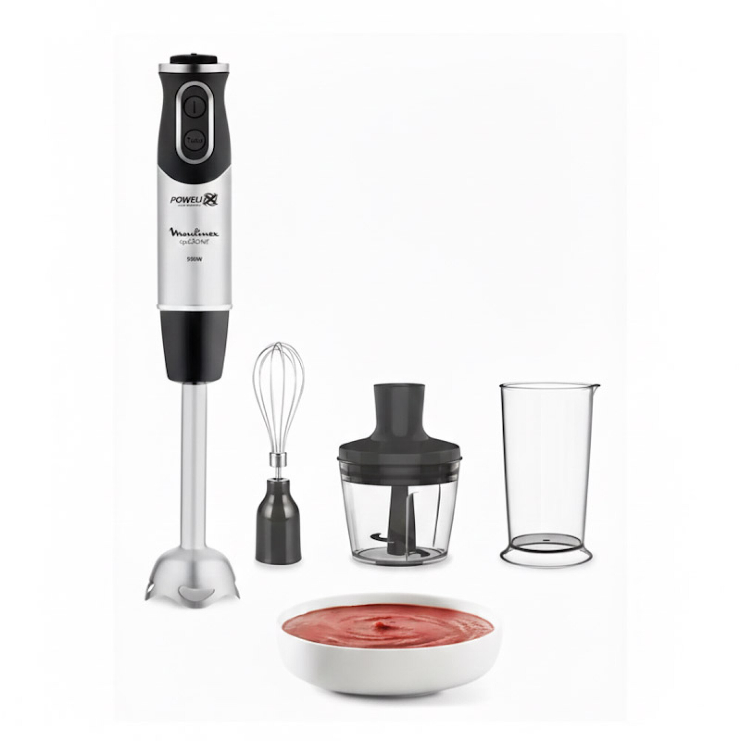 Mixer Moulinex Quickchef | Inox | 3 En 1 | 10 Velocidades | 1000w |