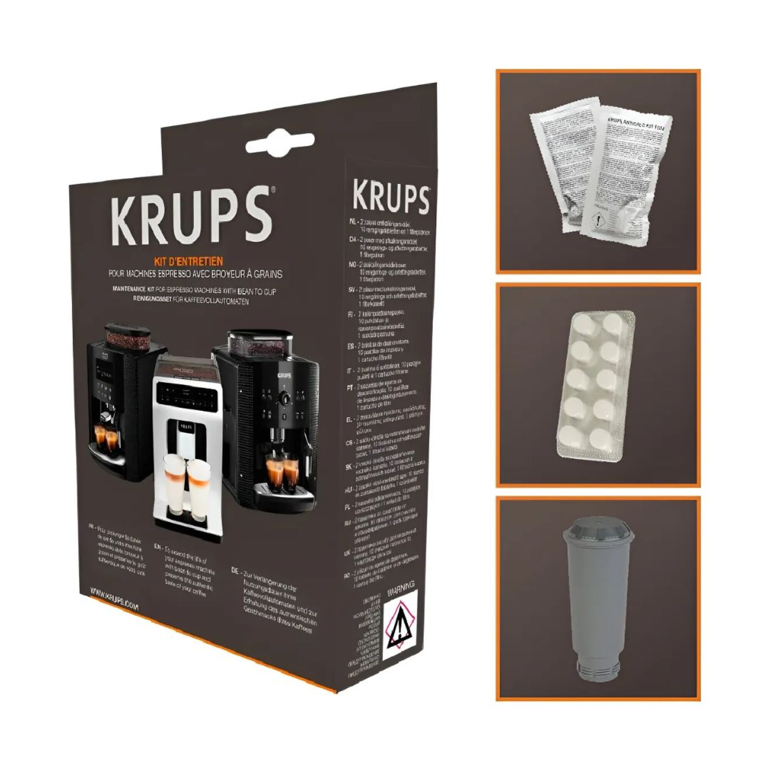 Kit de limpieza y mantenimiento para cafeteras KRUPS