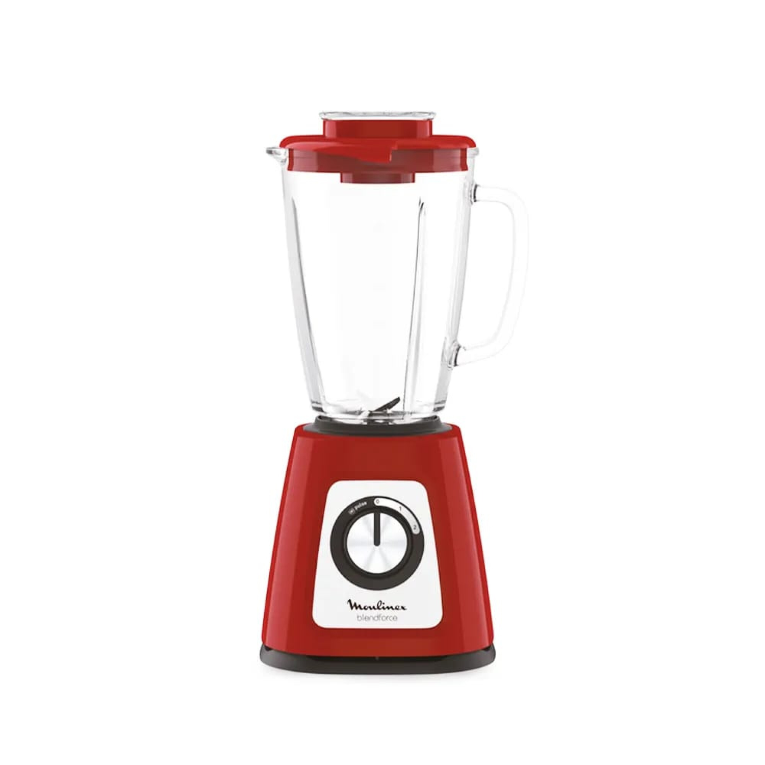 Licuadora Moulinex Blendforce, Jarra Vidrio + Vaso, 800w, Color Rojo