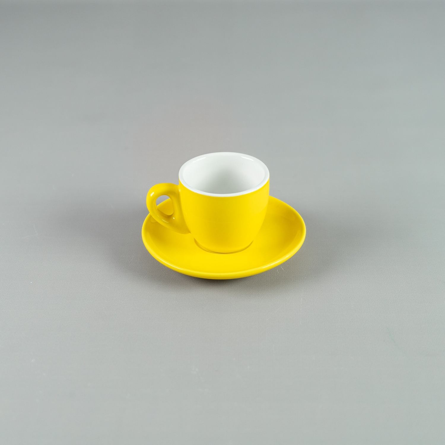 Taza de Cafe de 90 ml c/ Plato 11,5 cm Amarillo Choosing