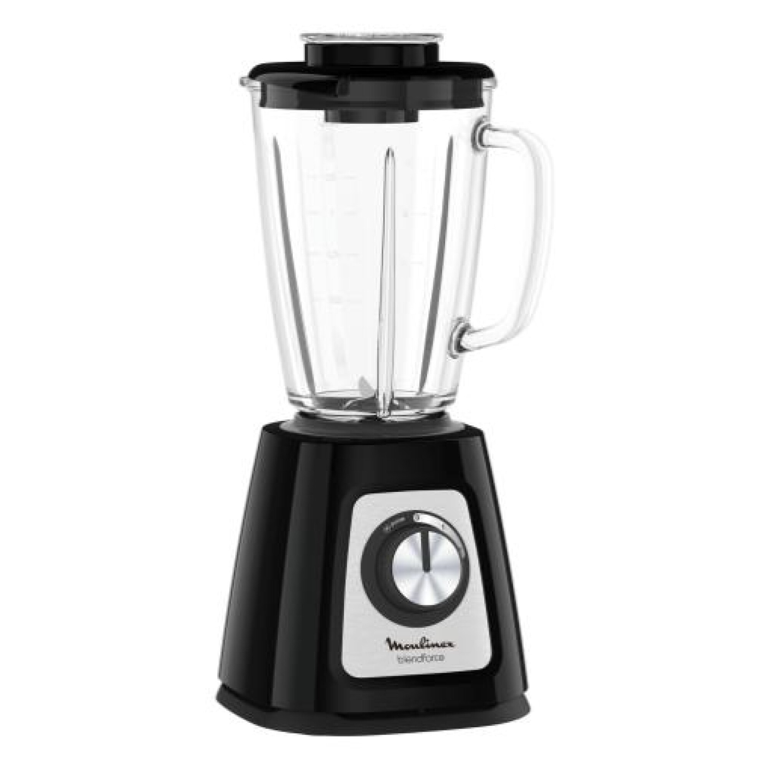 Licuadora Moulinex Blendforce, Jarra Vidrio + Vaso, 800w, Color negro