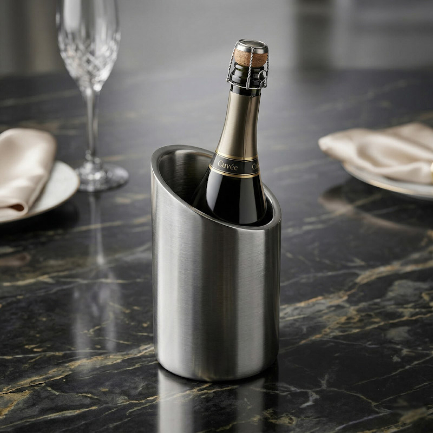 Balde Enfriador de Champagne Volf - Acero inoxidable 18/10