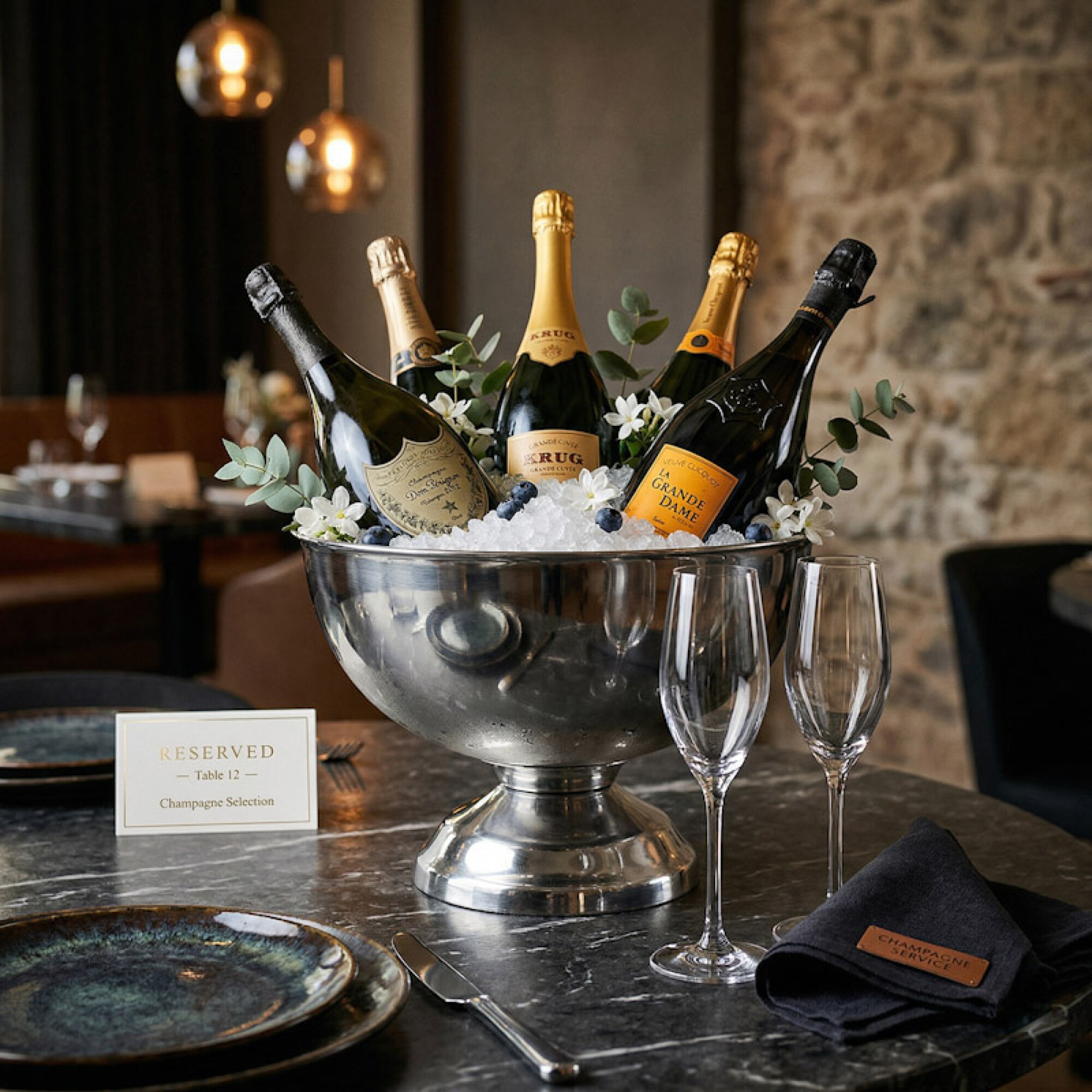 Balde para Champagne Volf de 12 Litros - Acero Inoxidable 18/10