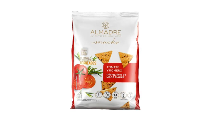SNACKS MASA MADRE TOMATE Y ROMERO X 130G - ALMADRE