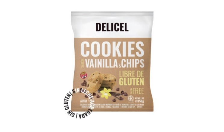 COOKIES VAINILLA & CHIPS SIN TACC X 200G - DELICEL