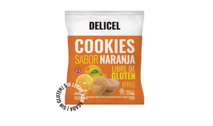 COOKIES NARANJA SIN TACC X 200G - DELICEL
