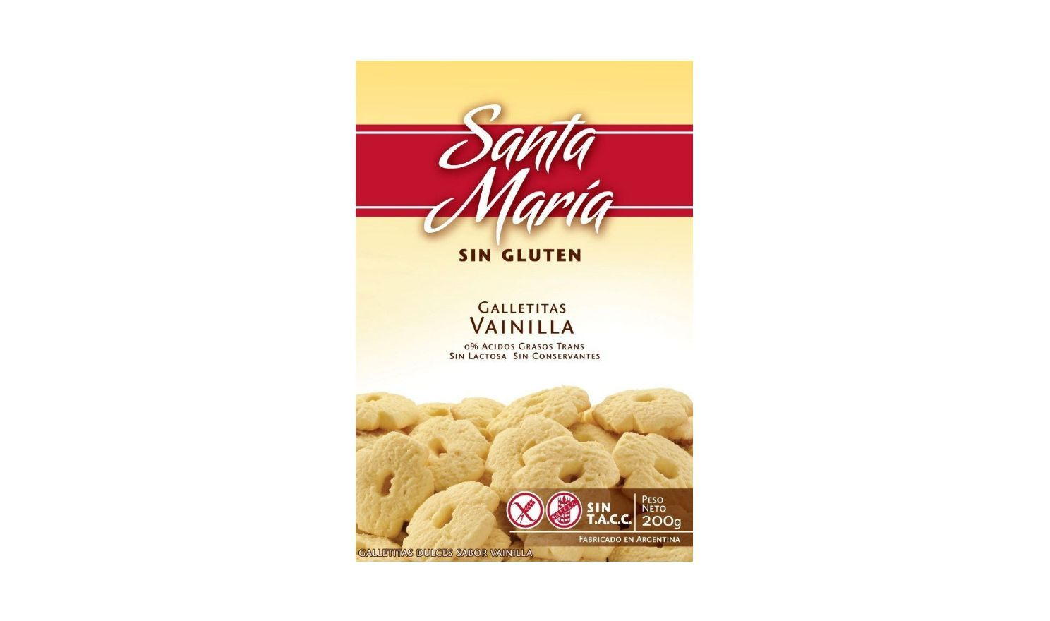 GALLETITAS VAINILLA SIN TACC X 200G - SANTA MARIA