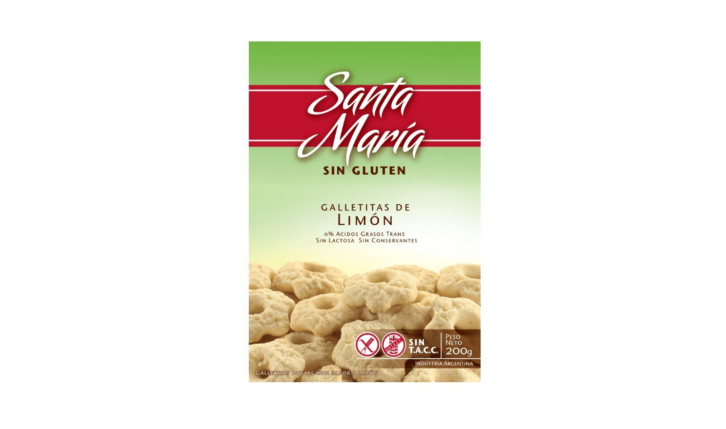 GALLETITAS DE LIMON SIN TACC X 200G - SANTA MARIA