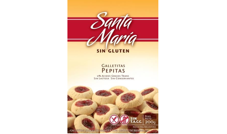 GALLETITAS PEPITAS SIN TACC X 200G - SANTA MARIA