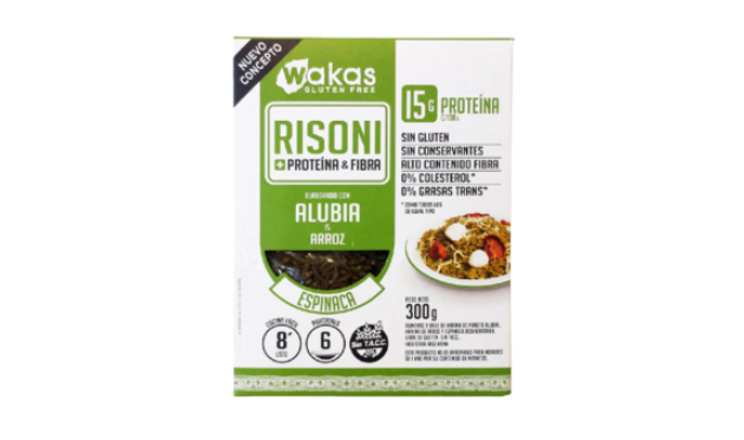 RISONI DE ALUBIAS Y ARROZ ESPINACA X 300G - WAKAS
