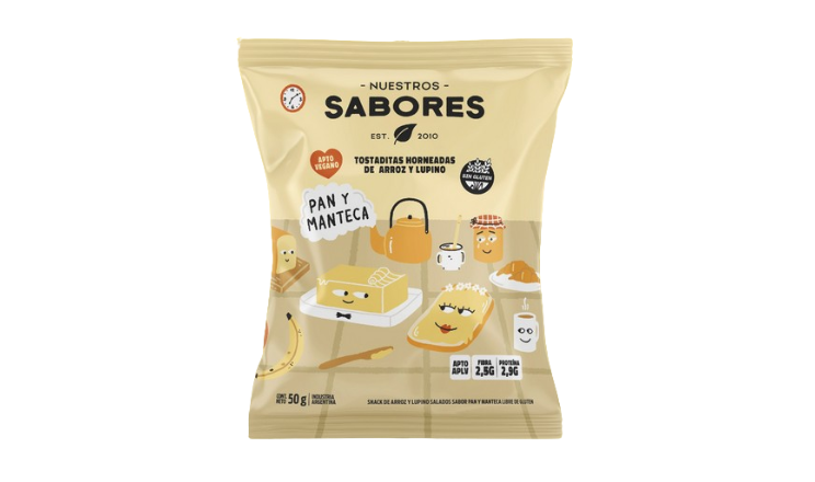 TOST ARROZ PAN Y MANTECA X 50G - NUESTROS SABORES
