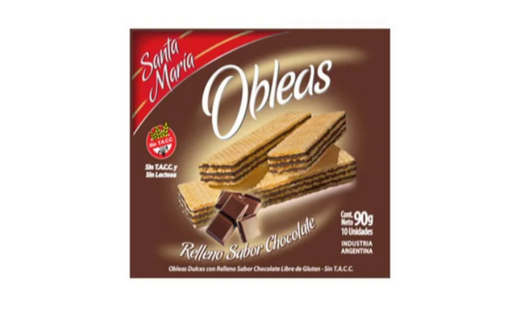 OBLEAS CHOCOLATE SIN TACC X 90G - SANTA MARIA