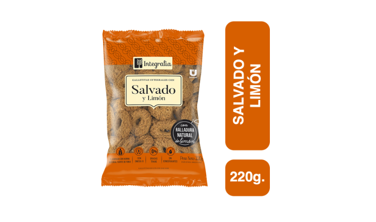 ARITOS INTEGRALES DE SALVADO X 220G - INTEGRALIA