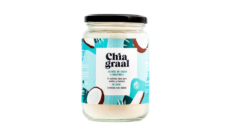 ACEITE DE COCO NEUTRO X 660ML - CHIA GRAAL