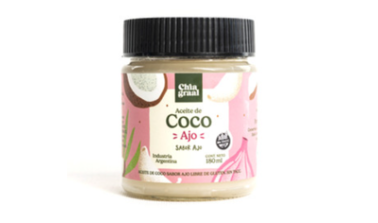 ACEITE DE COCO SABOR AJO X 180ML - CHIA GRAAL