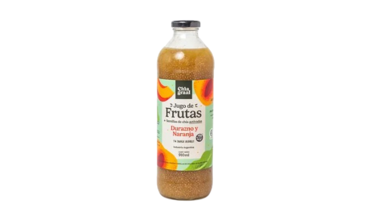 JUGO CHIA DURAZNO Y NARANJA X 910ML - CHIA GRAAL