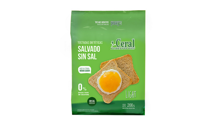 TOSTADAS LIGHT SALVADO SIN SAL X 200G - CERAL