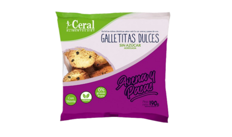 GALLETITAS LIGHT AVENA Y PASAS X 190G - CERAL