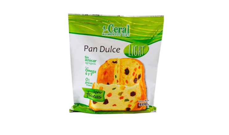 PAN DULCE LIGHT CON FRUTAS X 400G - CERAL