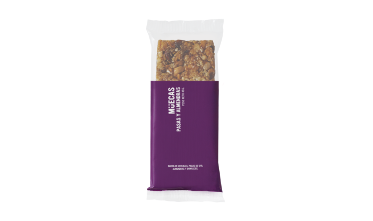 BARRA DE CEREAL PASAS Y ALMENDRAS X 45G - MUECAS