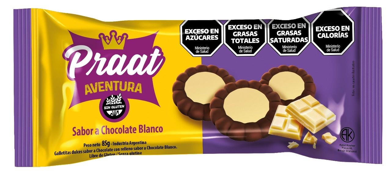 AVENTURA CHOCO CON CHOCOLATE BLANCO X 85G - PRAAT