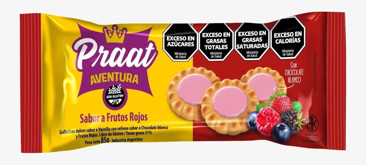AVENTURA VAINILLA Y FRUTOS ROJOS X 85G - PRAAT