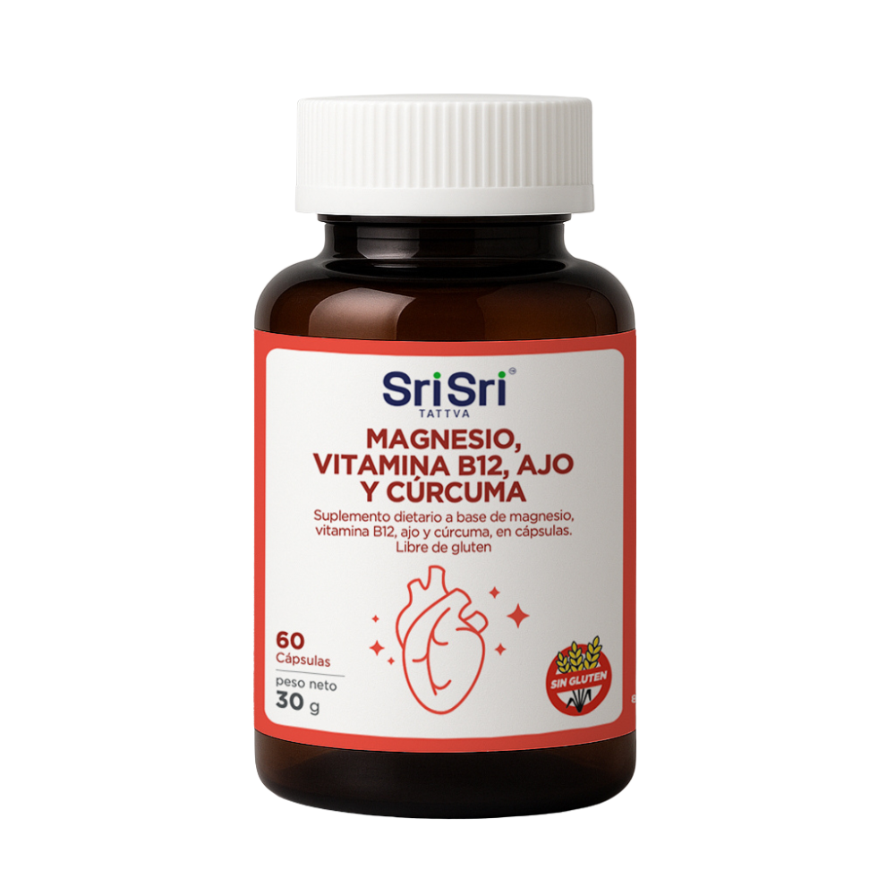 CUIDADO CORAZON - MAGNESI, VIT B12, AJO - SRI SRI