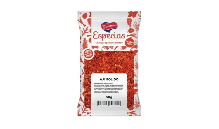 AJI MOLIDO EN SOBRE SIN TACC X 50G - DICOMERE