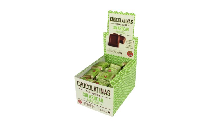 CHOCOLATINAS CON LECHE S/AZUCAR X 5G - COLONIAL