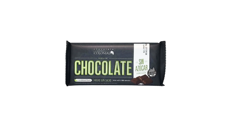 CHOCOLATE DIETETICO SIN AZUCAR X 100G - COLONIAL
