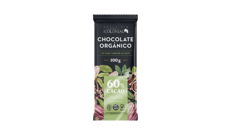 CHOCOLATE ORGANICO 60% CACAO X 100G - COLONIAL