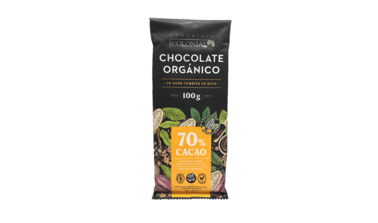 CHOCOLATE ORGANICO 70% CACAO X 100G - COLONIAL